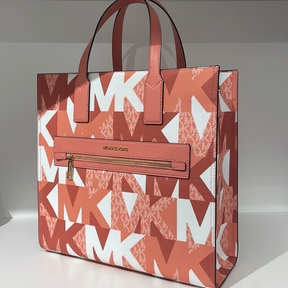 Michael Kors MK logo print Kenly bag tote - Picture 2 of 7